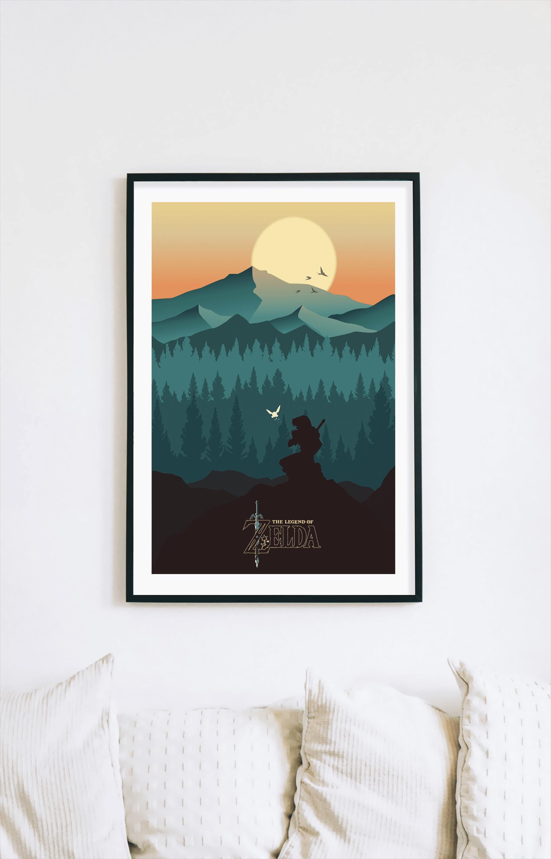The Legend of Zelda Poster, Link Poster, Ocarina of Time, BOTW ...