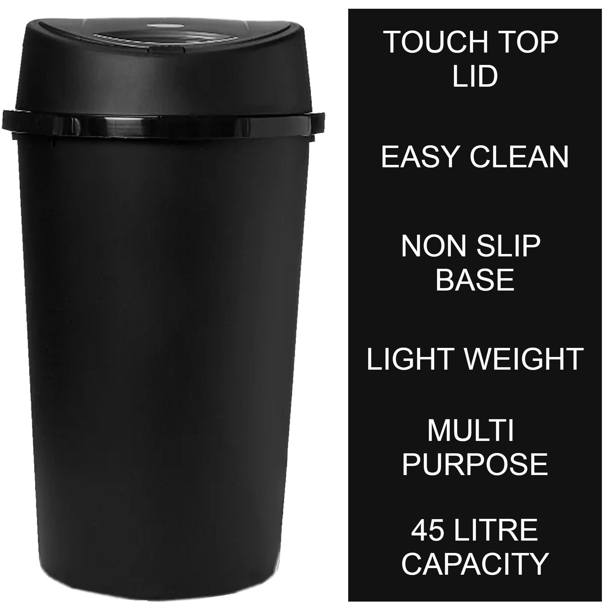 KITCHEN BIN Touch Top Bin for Home Office School Kitchen Bathroom ...
