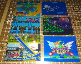 Sonic The hedgehog 2 Holographic Stickers 1992