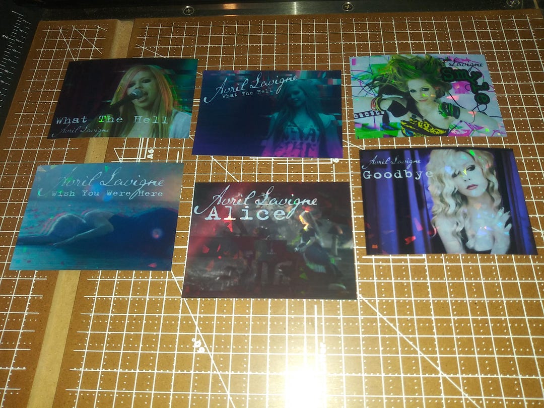 Avril Lavigne: Goodbye Lullaby Music Video Holographic Stickers - Etsy
