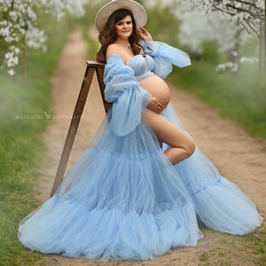 Sofia Maternity Photoshoot Gown, Tulle Maternity Gown, Baby Shower Dress, Tulle Pregnancy Dress, Maternity Dress For Photo Shoot, Tulle Gown