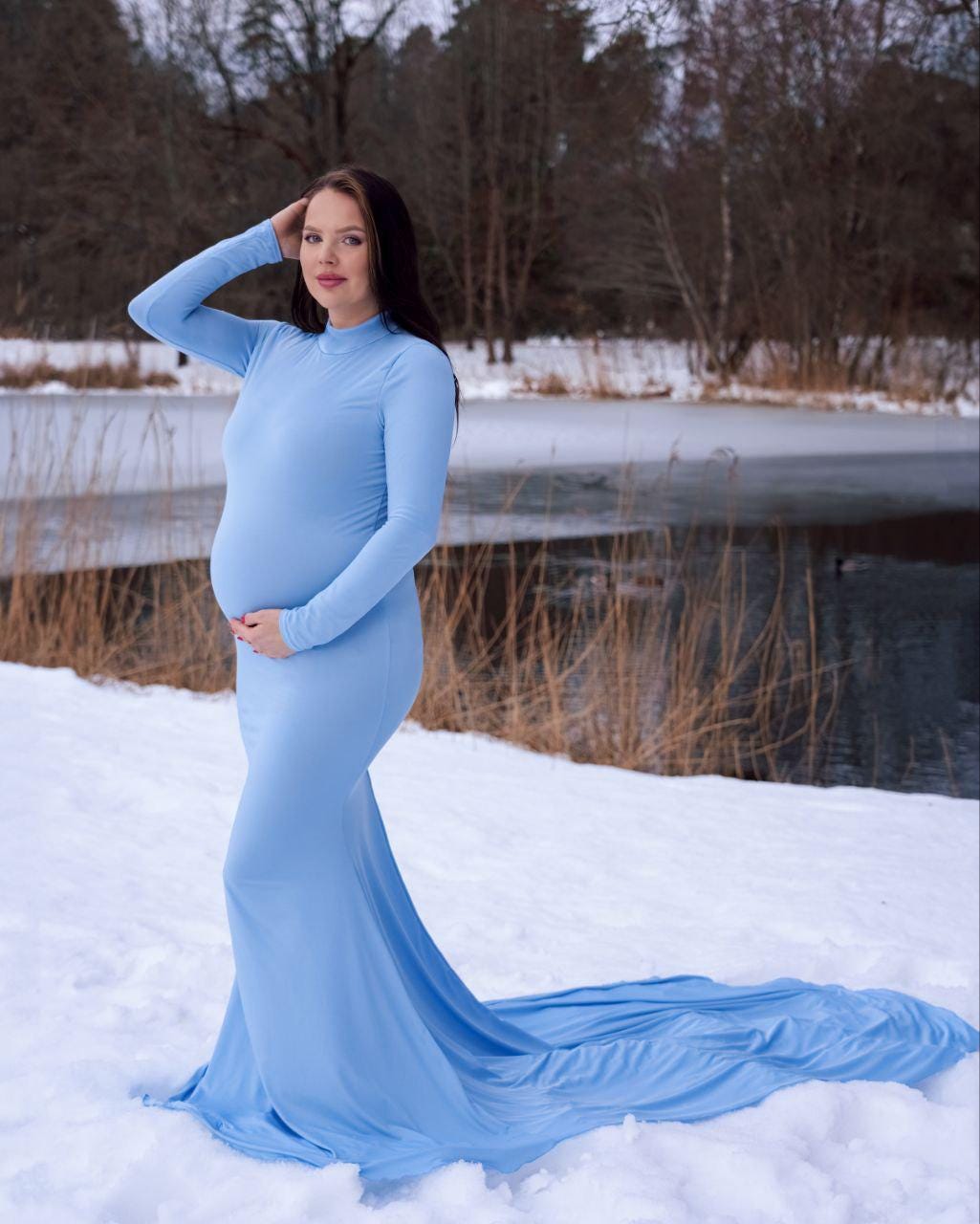 sachin and babi light blue dress Blue Maternity Dresses