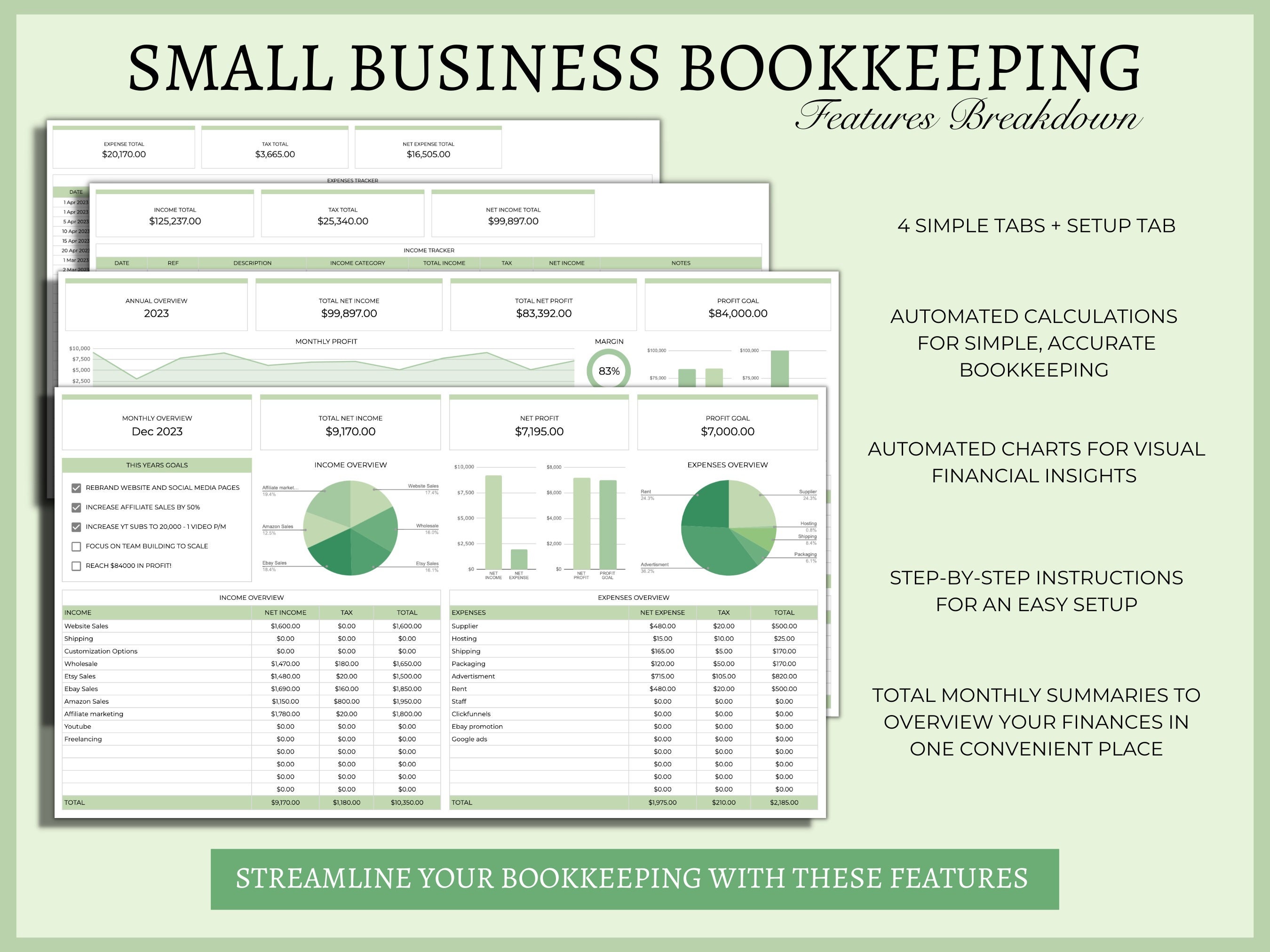 Small Business Bookkeeping Spreadsheet Template Google Sheets Small ...