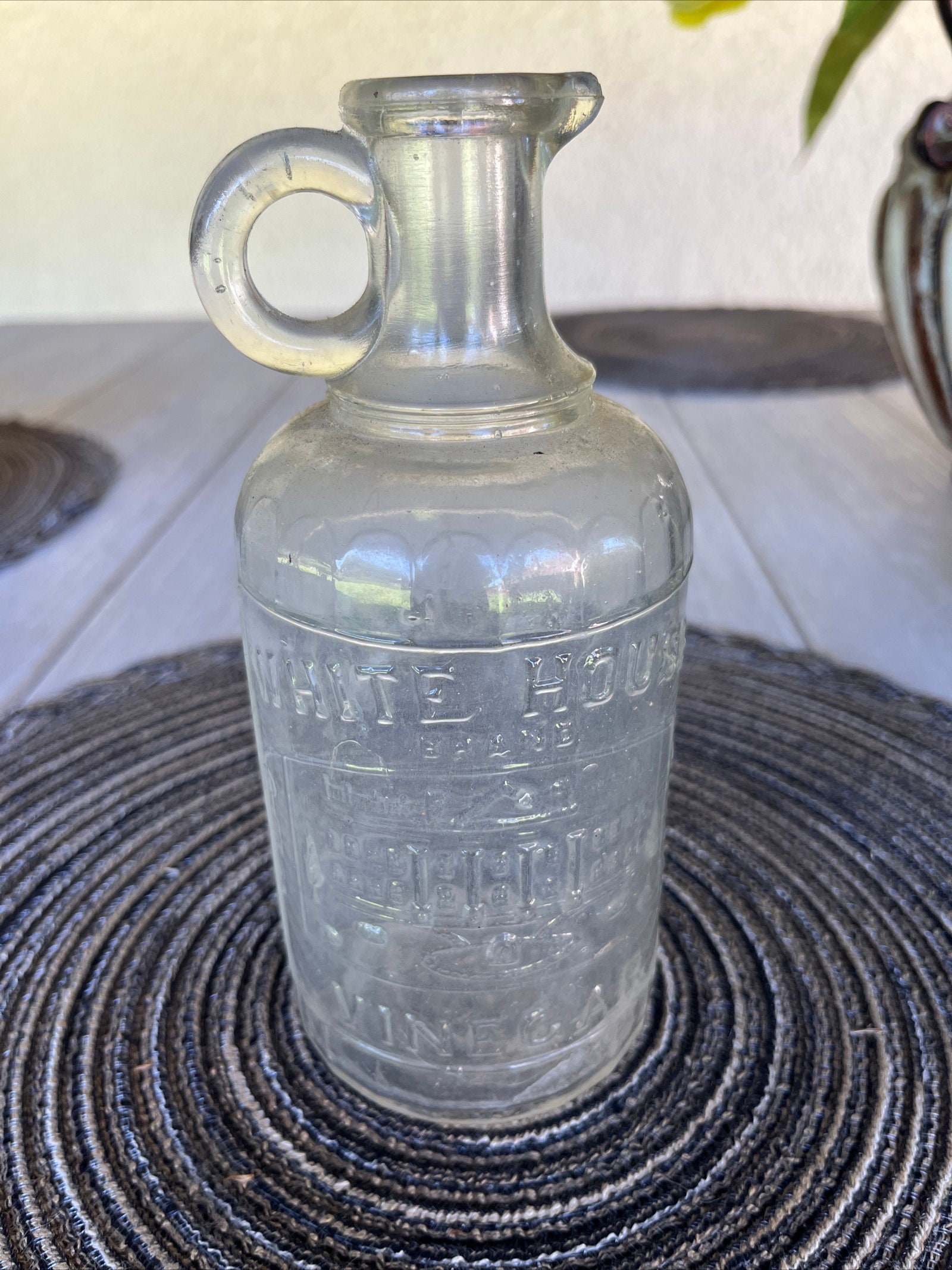 Antique White House Vinegar Jug Jar Bottle C1910 Embossed 8 Tall Etsy