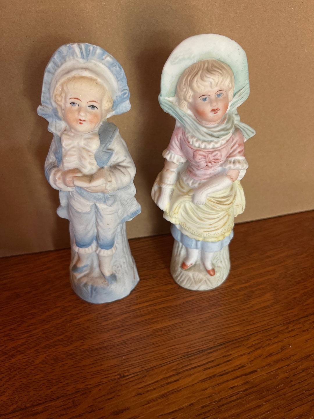 Vintage Antique Bisque Figurines pair Etsy