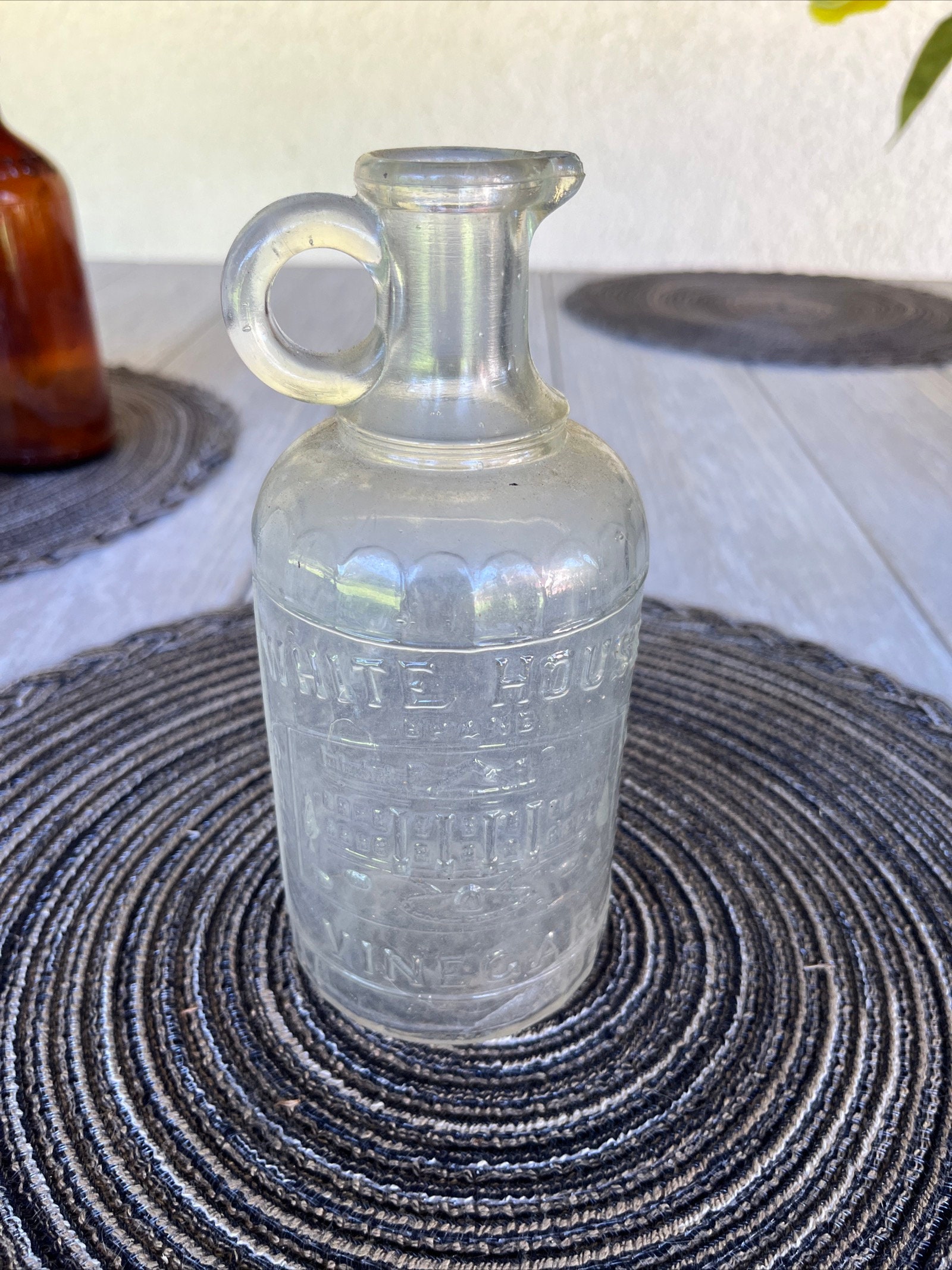 Antique White House Vinegar Jug Jar Bottle C1910 Embossed 8 Tall Etsy