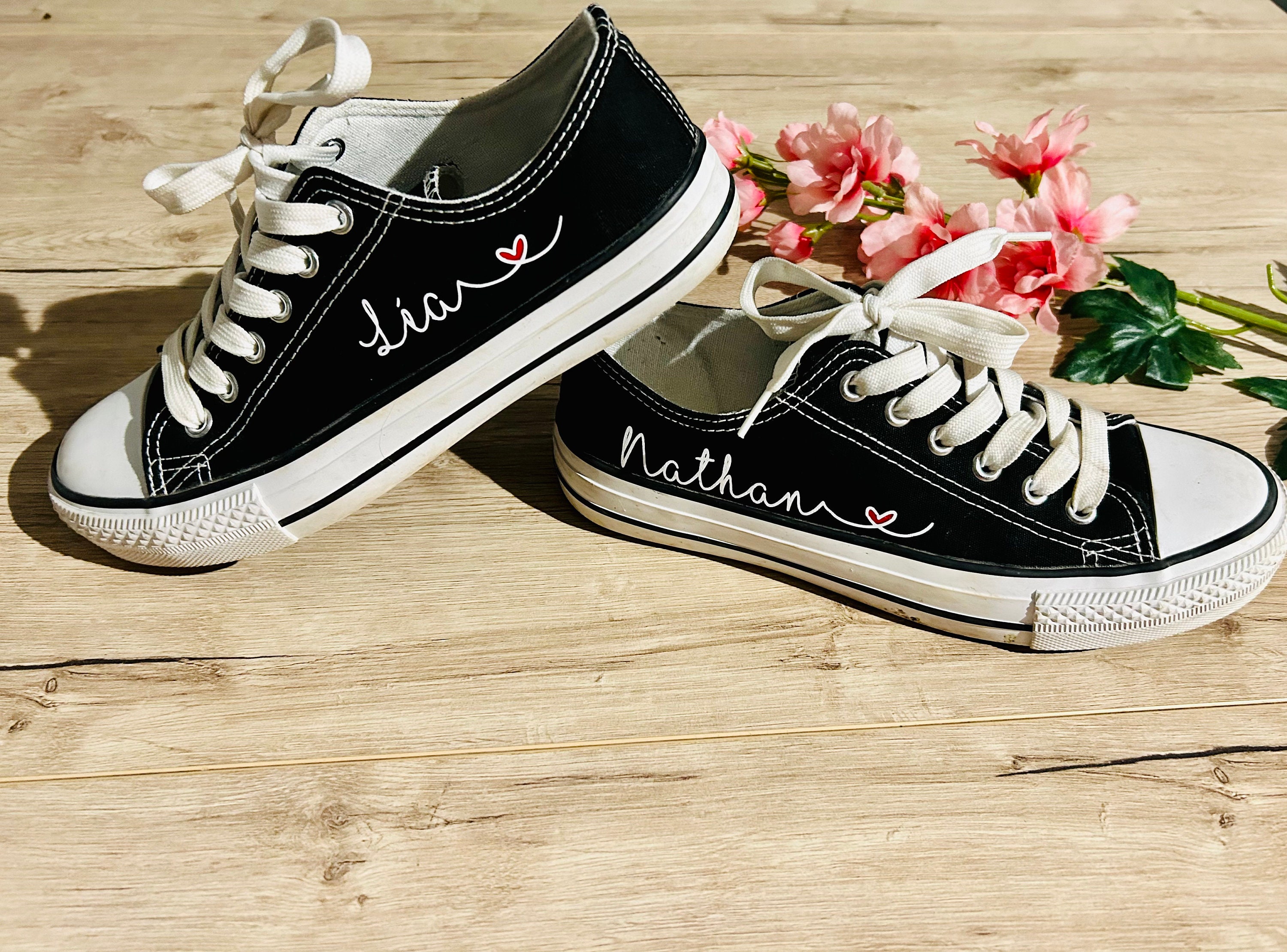 Chaussures en toile personnalis es Etsy France