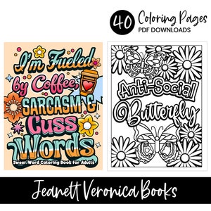 Swear Word Coloring Book: 41 Funny Adult Pages (PDF Download)