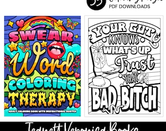 Swear Word Coloring Book: 35 Inspirational Pages (Digital Download)