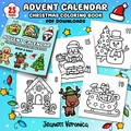Advent Calendar Christmas Coloring Pages | 25 Bold and Easy Pages| Instant Download PDF