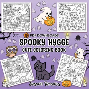 Spooky Hygie Halloween Coloring Pages | Ghosts, Pumpkins (PDF Download)