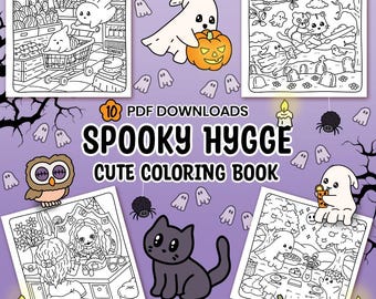 Spooky Hygie Halloween Coloring Pages | Ghosts, Pumpkins (PDF Download)