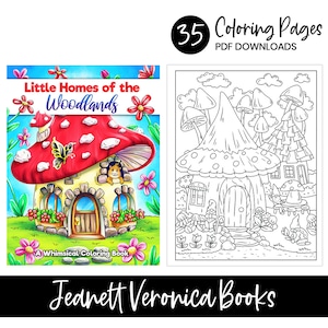 Woodland Homes Coloring Book: Whimsical Animals, Teens & Adults (PDF)