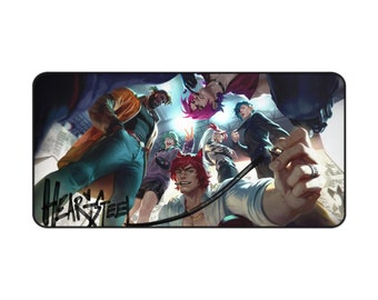 HEARTSTEEL signed Desk Mat League of Legends Band Desk Mat, Lol music band gaming mouse pad, xxl mouse pad different sizes 12x18 12x22 15x30