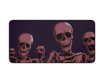 Spooky Skeleton Desk Mat, Halloween Scary Mouse Pad, Premium High Quality gaming mouse pad different sizes 12x22 15x30