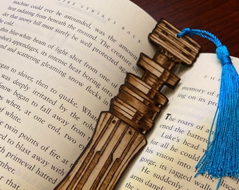 Marcapáginas hecho a mano con el sable de luz de Leia Organa