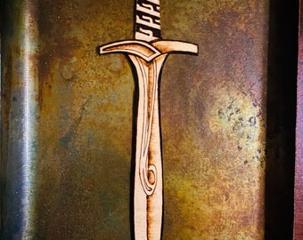 Sting, the Sword of Bilbo Baggins - Handmade Bookmark