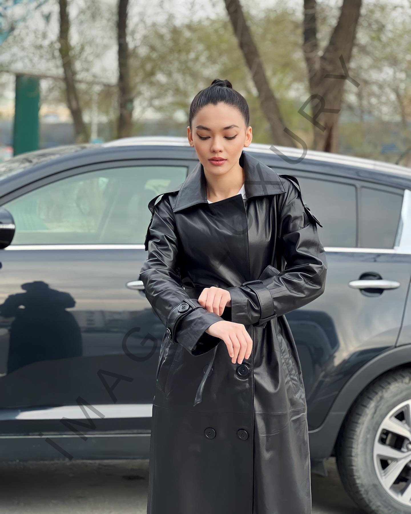 Women Leather Trench Coat Etsy Singapore