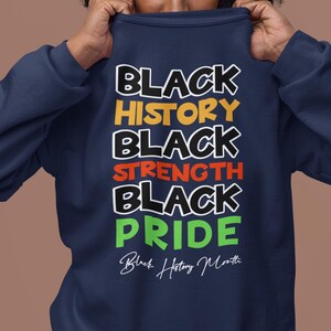 Schwarze Geschichte und die Feier des Junis, Sweatshirt, afroamerikanisches Erb-Pullover, schwarzes Pride-Oberteil, Bürgerrechtsbewegung-Shirt
