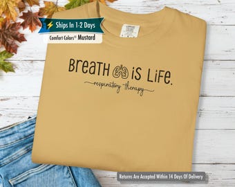 Respiratory Therapist Shirt, Respiratory Therapy T-Shirt, Comfort Colors RRT nurse tee, Gift for rt Nurse, rt Student Gift, RT gift ideas