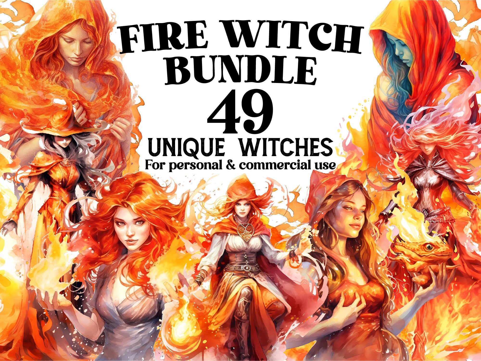 Anime Fire Witch Poster for Sale by EandPArt