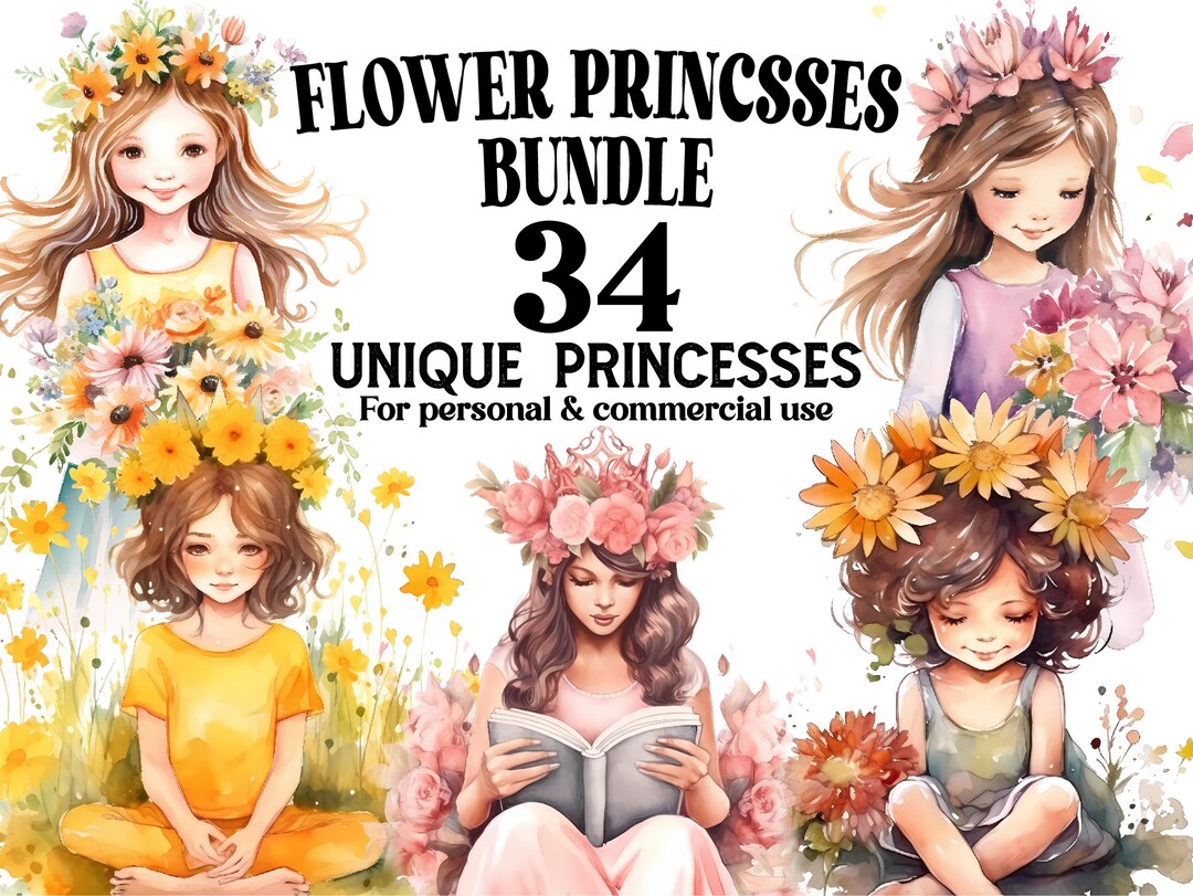 Free Flower Princess Clipart for Creative Projects
