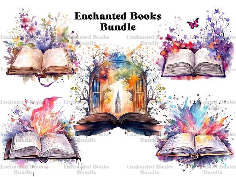 Verzaubertes Buch Clipart Bundle 18 Magic Books PNG Etsy de
