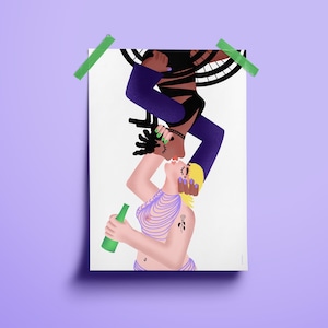 Kartenspielfigur Poster "Kitkat-König*innen" A3