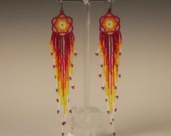 Beaded Sunburst Earrings