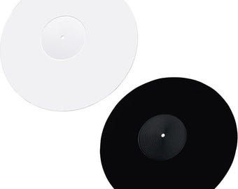 Acrylic Turntable Slipmat Set – Antistatic, Noise-Reducing Vinyl Record Mats (White & Black)