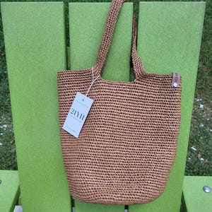 Crochet Raffia Tote Bag Pattern | DIY Shopper Bag Tutorial | Easy Summer Beach Bag Crochet PDF
