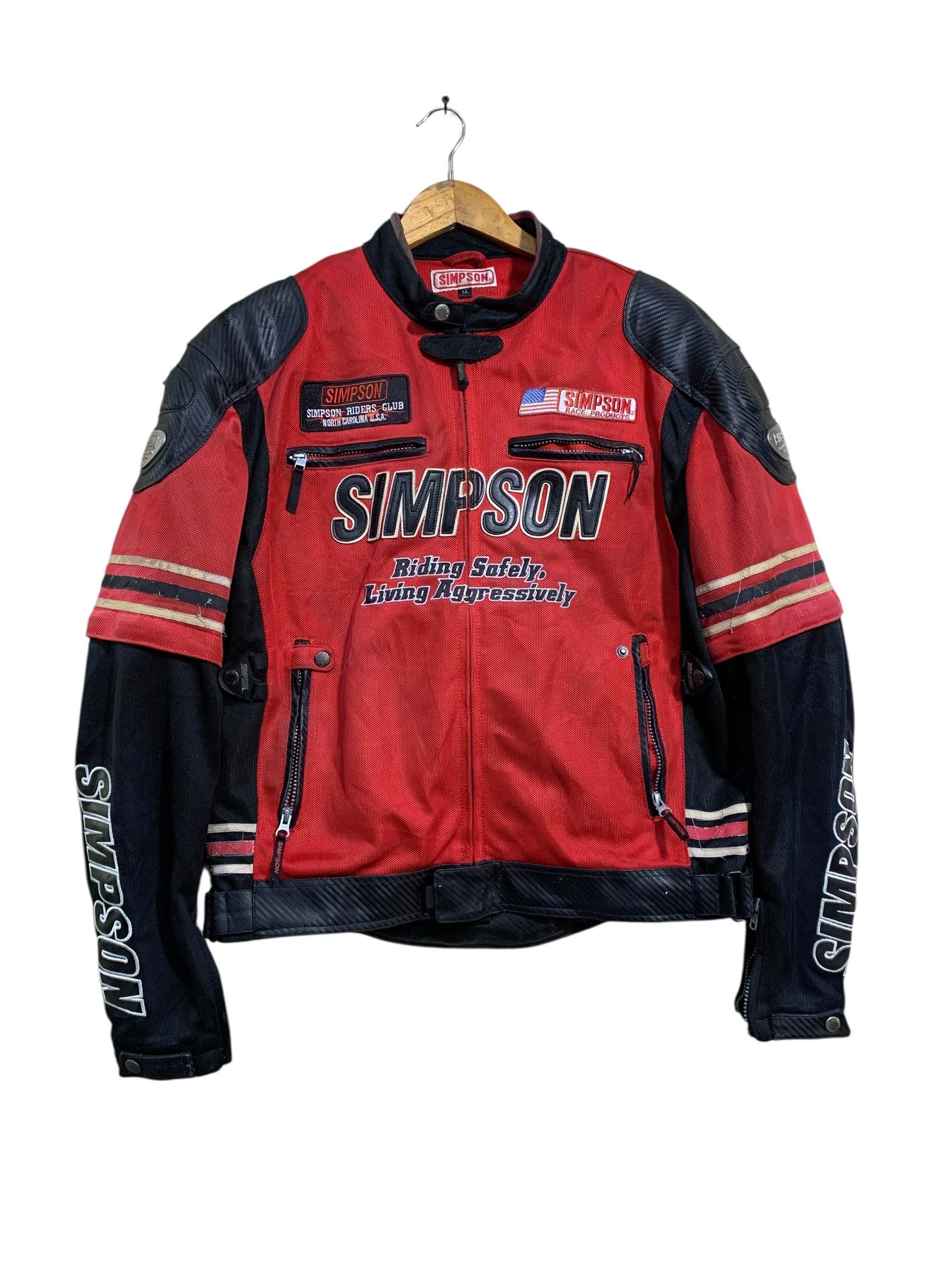 Vintage Simpson Racing Riding Jackets Red LL - Etsy