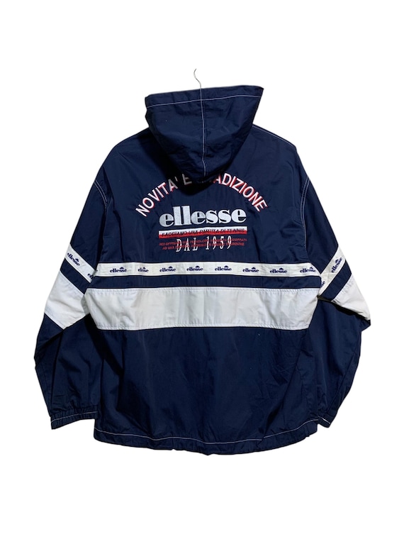 Vintage 90s Ellesse Zipper Hoodie Jacket Cotton - Etsy