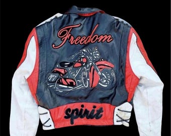 NBA Leather Jacket Bomber | Patchwork Biker Jacket Vintage Style