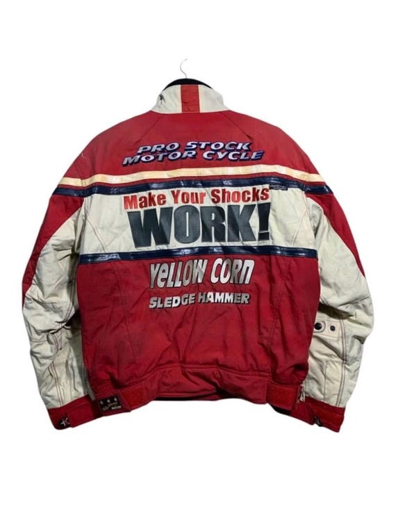 Vintage Yellow Corn Racing Riding Jacket - Etsy