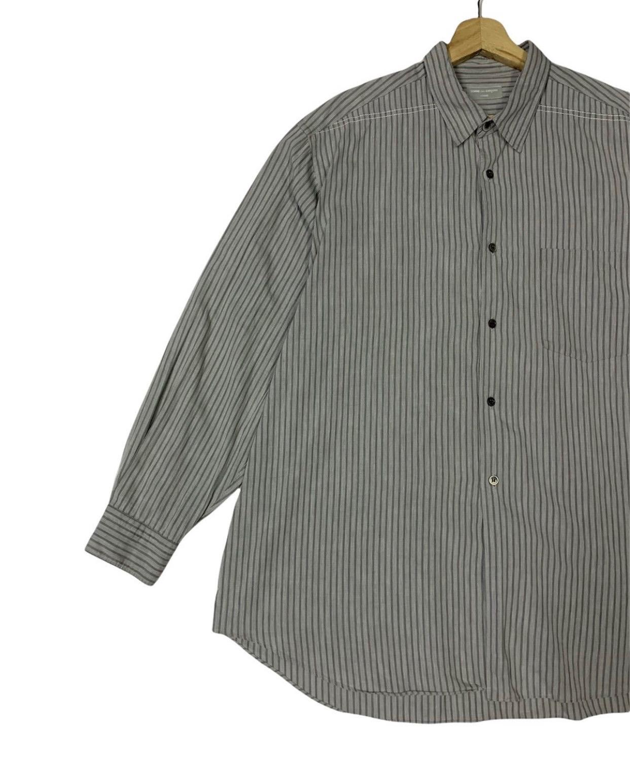 Vintage 80s Comme Des Garcons HOMME Stripes Button up Shirts Grey