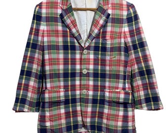 Comme des Garcons Homme Plus 08SS Runway Plaid Tartan Chaqueta Talla M
