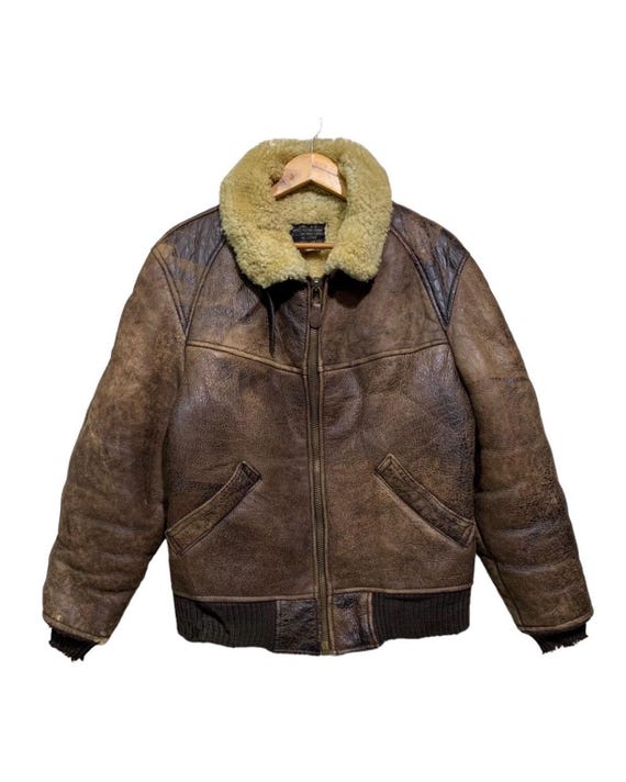 Rare Vintage Avirex Type B-6 Sheepskin Leather Jacket Size 40 - Etsy
