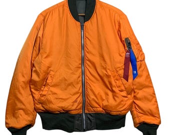 Vintage Alpha Industries Nylon Jacket MA-1 Flyer's Bomber - Etsy