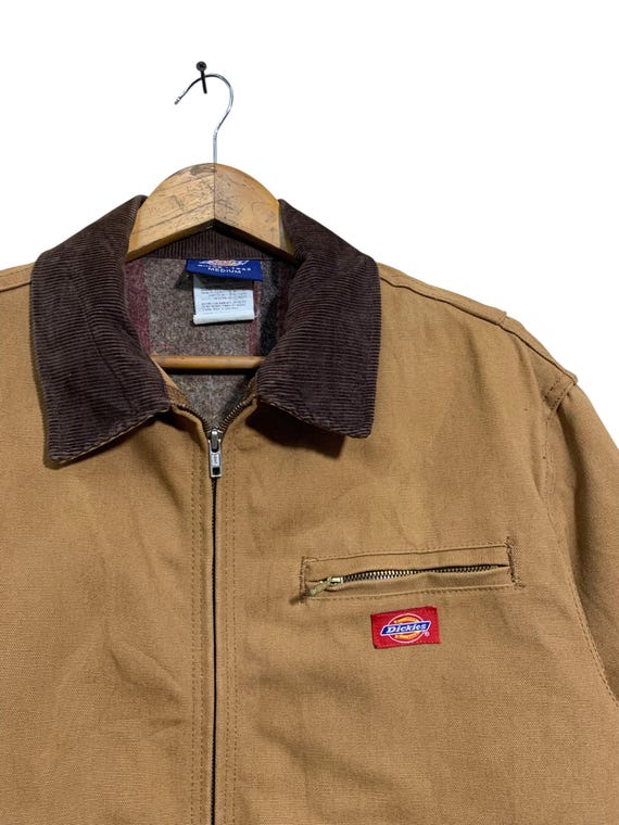 Vintage Dickies Detroit Workers Jackets Brown Canvas Blanket Lined