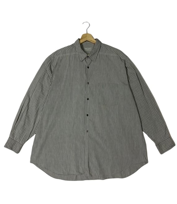 Vintage 80s Comme Des Garcons HOMME Stripes Button up Shirts Grey