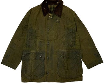 Barbour A205 Border Wax Jacket Navy C42 Vintage 1991 - Etsy
