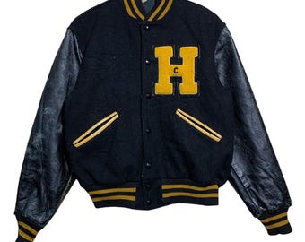Vintage Butwin Varsity Jacket Nevada Union Leather Sleeves