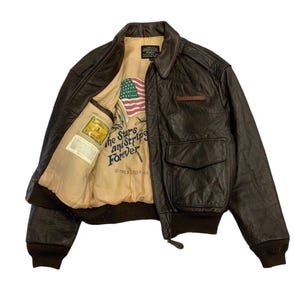 Avirex A2 Leather Jacket - Etsy