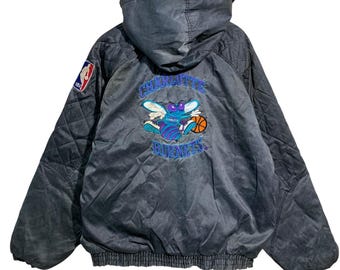 Vintage 1990s Charlotte Hornets Apex One Light Lined Jacket XL - Etsy