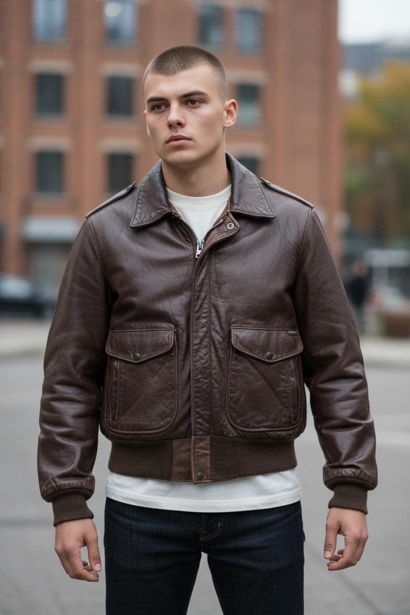 90s SCHOTT A-2 レザージャケット　674 ブラウン　34 茶　古着 90s SCHOTT A-2 レザージャケット 674 ブラウン 34 茶 古着 Schott A-2