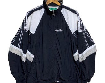 Vintage Diadora Soccer Windbreaker Lightweight Jacket Mens Size