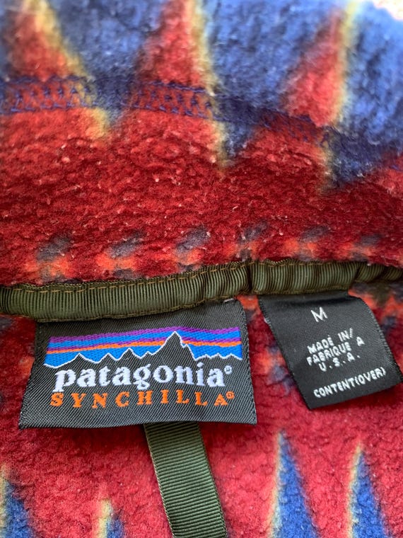 Patagonia バラクラバ ヴィンテージ made in USA 美品 Vintage Patagonia 1996 Synchilla Minnehaha Flame Native Snap T USA