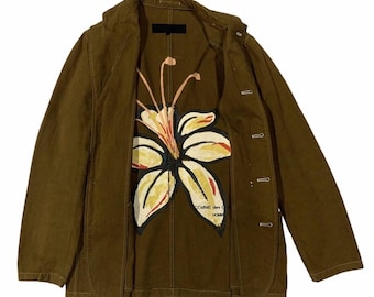 Vintage Comme des Garcons Homme AD2002 Brown Canvas Jackets