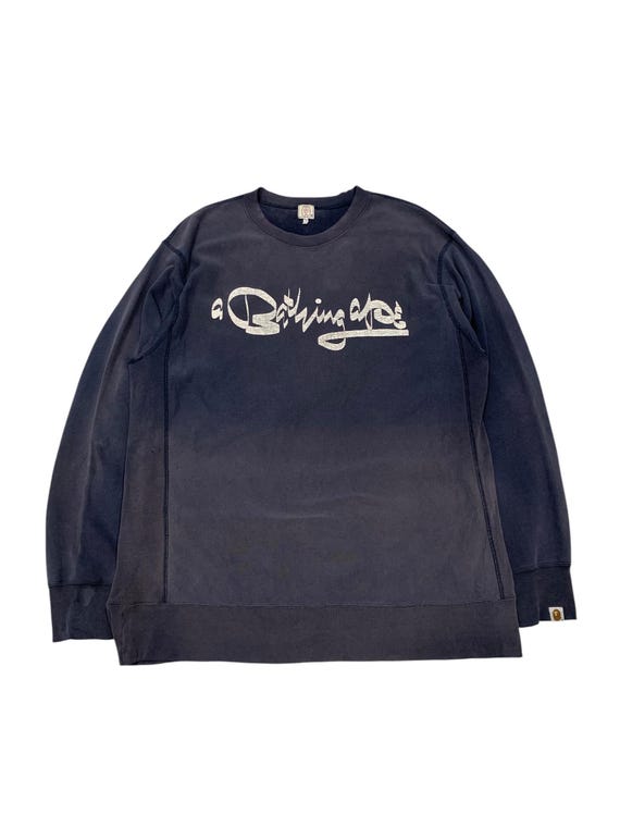 Bape, Vintage Sunfaded Bape X Futura Crewneck Sweatshirts L